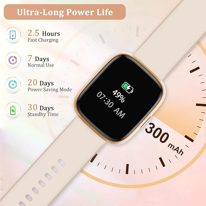 Smart Watch for Women Men, 2026 Upgrade Smartwatch [2 Bands, 44mm case], 1.83" Fitness Tracker Watch Alexa Built-in, Make/Answer Call, HR Sleep Stress Monitor, IP68 Waterproof Step Counter Watch - Image 8