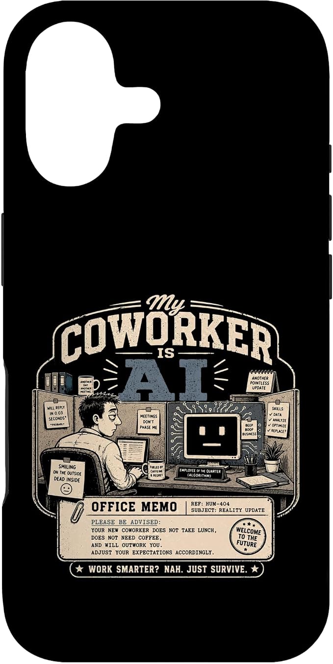 My Coworker is AI Office Humor Funny Workplace Replacement Case for iPhone 17 by Unknown
