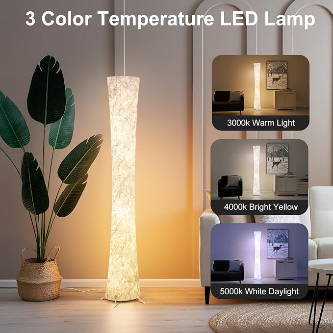 WORLD WIN Floor Lamp, 61'' Smart RGB LED Corner Lamp with Music Sync and 16 Million DIY Colors, 3 Color Temperature, APP & Remote Control, Color Changing Standing Floor Lamp for Bedroom Living Room - Image 4