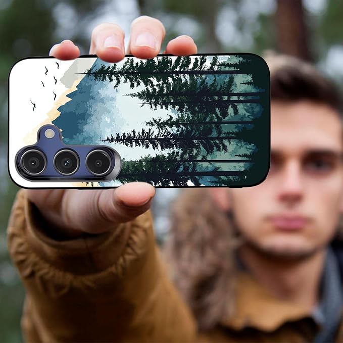 Designed for Galaxy A16 5G Phone Case,Slim Silicone Shockproof Protective Case for Galaxy A16 5G 6.7 inch,Watercolor Forest Mountains - Image 4