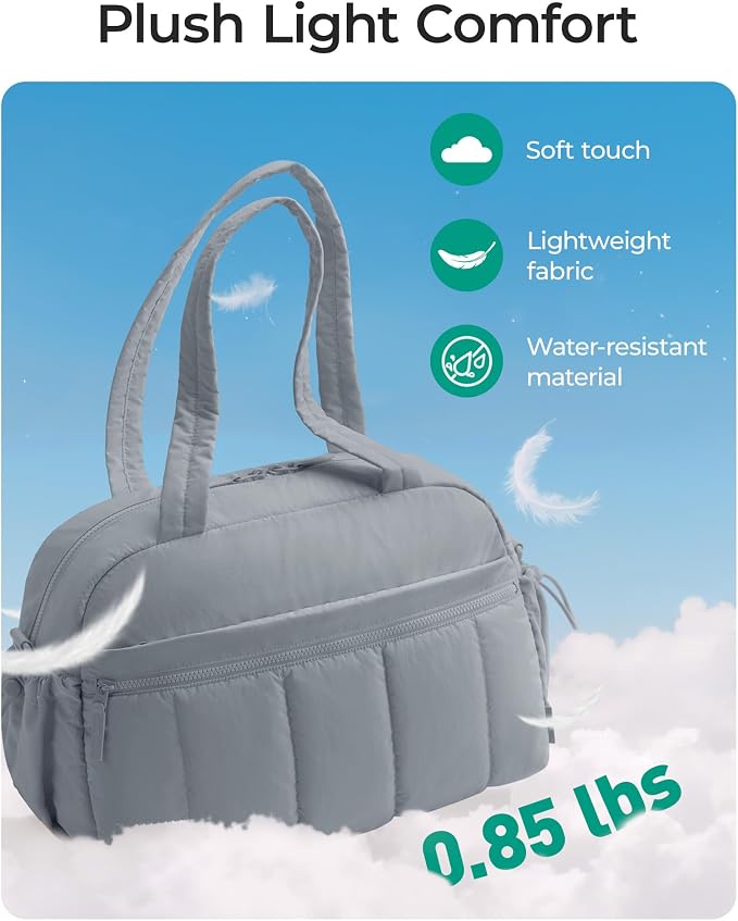 BAGSMART Duffle Bag for Travel, Gym Bag for Women, Weekender Carry on Bag | PVC Wet Pocket, Airline Approved Personal Carry-on Size, Fits Under-seat, One Bag for Gym, Travel, Hospital, Overnight - Image 4
