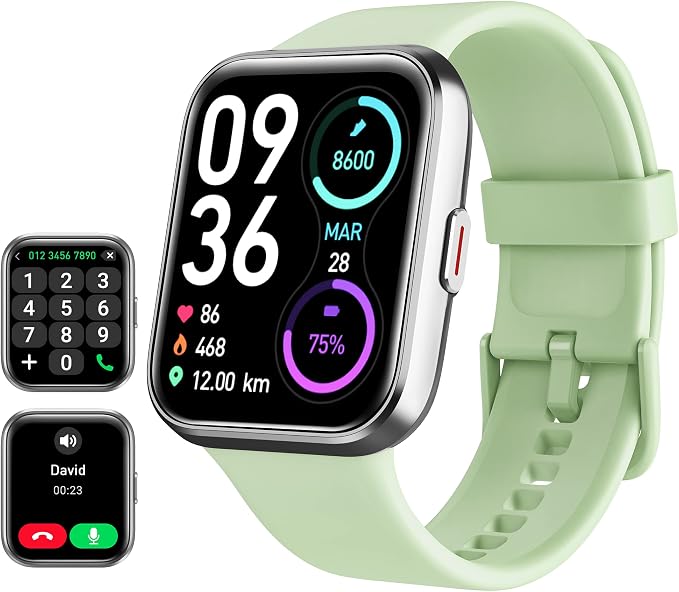 Tensky Smart Watch for Men Women(Call Receive/Dial), Alexa Built-in, 1.8" Touch Screen Fitness Tracker with Heart Rate Sleep Tracking, 100 Sports Modes, 5ATM Waterproof Smartwatch for Android iPhone by Tensky