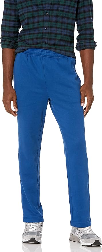 Amazon Essentials Men's Relaxed Straight Leg Fleece Open Bottom Sweatpant (Available in Big & Tall) by AmazonEssentials