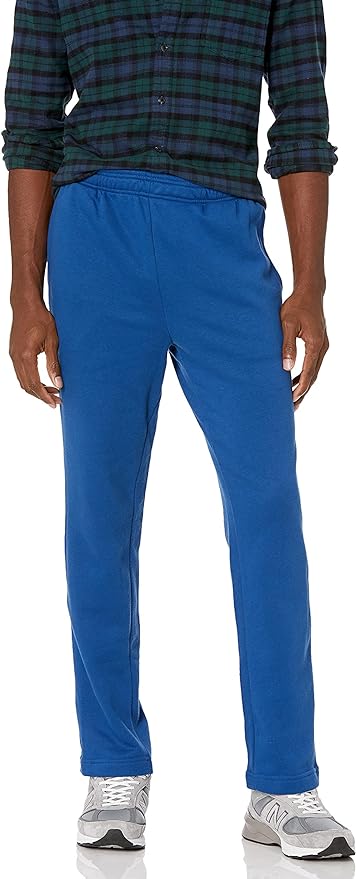 Amazon Essentials Men's Relaxed Straight Leg Fleece Open Bottom Sweatpant (Available in Big & Tall) by AmazonEssentials