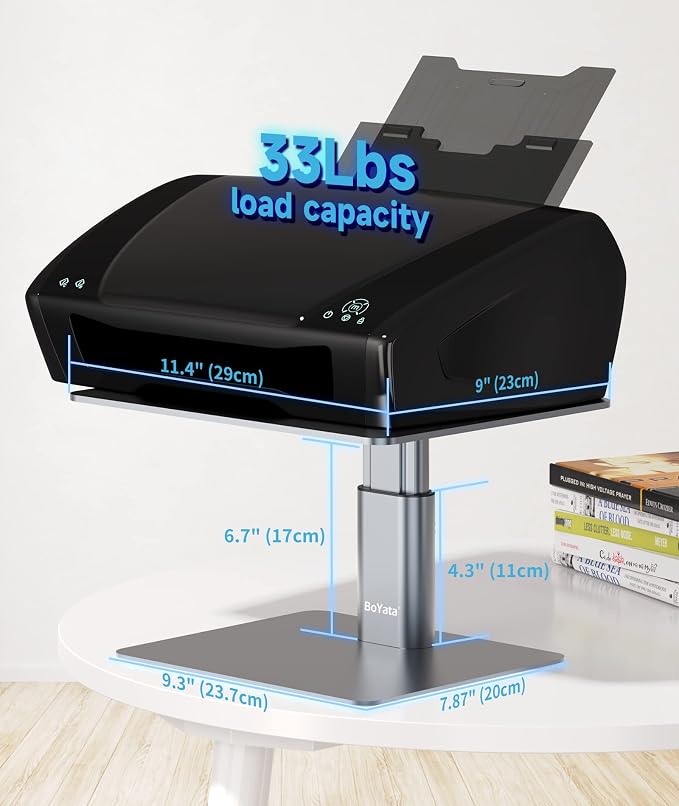 BoYata Monitor Stand, Adjustable Monitor Riser Metal Computer Stand Compatible with TV, PC, Laptop, Computer, iMac, and All Screen Display-Space Grey - Image 5