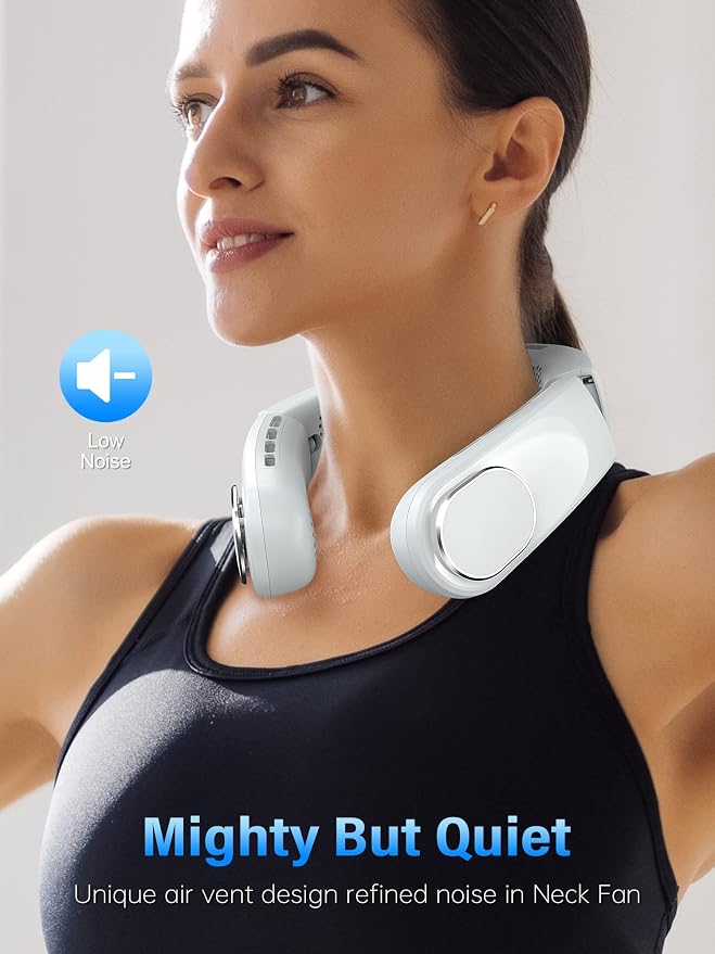 ChillGo Neck Fan - 4 Turbo Foldable Portable Fans - Personal Bladeless Fan 5200mAh with Strong Airflow, Neck Fans that Blow Cold Air with 4 Vent Small Mini Fans Wearable Cooling Fan for Travel Outdoor - Image 5
