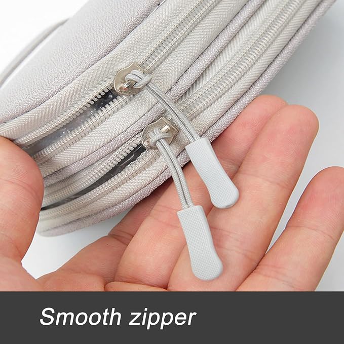 Electronic Organizer Travel Case Water Resistant Cord Pouches for Organization,Cable Organizer,All-in-One Double Layers Storage Bag for Accessories,Charger, Cable - Image 4