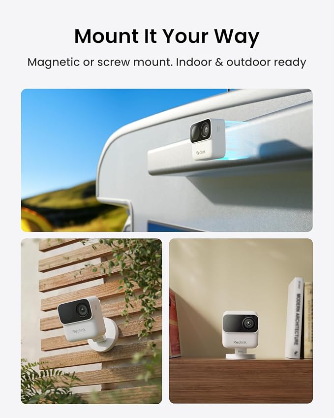 REOLINK Argus MagiCam Security Cameras Wireless Outdoor 1080p 2.4/5GHz WiFi | IR Night Vision, 2.4/5GHz WiFi, AI Detection, Magnetic Mount, No Subscription, IP67, 9-Month Battery Life, Indoor or Outdoor - Image 2