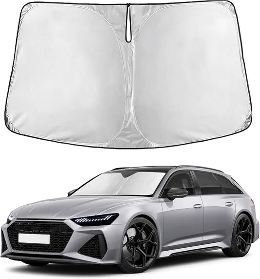 EcoNour Windshield Sunshade Compatible for Audi RS 6 2003-2023 2024 2025, Sun Visor for Front Windshield & Window Sun Shade Cover, UV Heat Blocker & Protector, Car Accessories by EcoNour