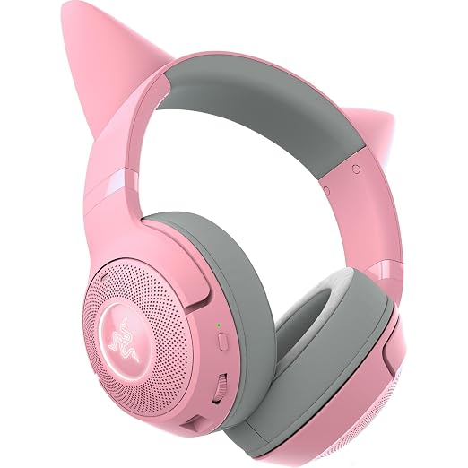 Razer Kraken Kitty V2 BT Wireless RGB Headset, Pink | Chroma RGB Kitty Ears & Earcups, Bluetooth 5.2, 40 mm Drivers, Noise-cancelling Mics, Lightweight, USB-C, 40 Hr Battery - Image 9