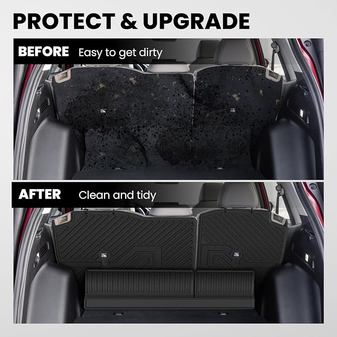 LASFIT Full Set Floor Mats for Honda CR-V 2026 2025 2024 2023 (Gasoline & Hybrid & e:FCEV), All Weather TPE Custom Fit Floor Liners 1st & 2nd Row & Seat Back Mat & Cargo Mat (Upper Position) - Image 7