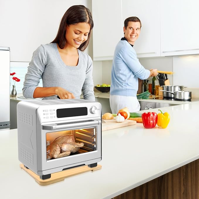 360°Rolling Tray Bamboo Appliance Slider for Breville Espresso Machine | Kitchen Sliding Tray for Coffee Maker Appliances Mat Easily from Under The Cabinet Natural 13"×15.7" - Image 5