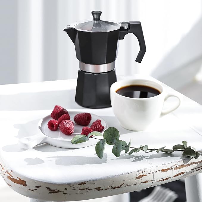 wedrink Stovetop Espresso Maker Aluminum Moka Pot 6 Cups Cuban Coffee Maker Stovetop Coffee Maker Moka Italian Espresso - Image 4