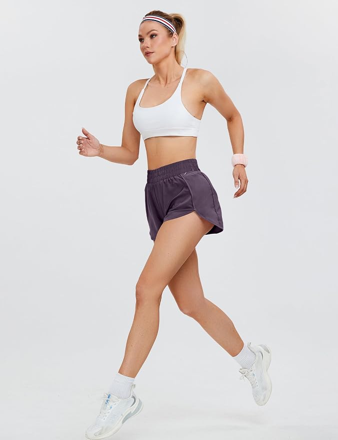 Blooming Jelly Women's Quick-Dry Running Shorts Workout Sport Layer Active Shorts with Pockets 1.75" - Image 3
