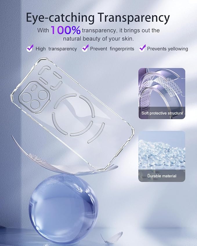 Case Cover for DOOGEE Blade GT AI 5G, Phone Case with Ring Buckles and Lanyards, Premium TPU Material Protective Shell, Protective Cover with Scratch and Anti-Fingerprint, Transparent - Image 2