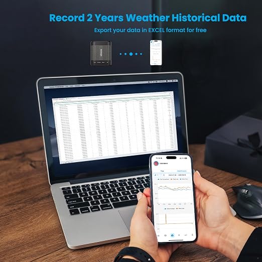 WiFi Smart Weather Station with Weatherseed® AI 24H/7D Accurate Forecast, Wireless Indoor Outdoor Sensor, 2-Year Data Storage, No Display, 2.4GHz WiFi Only - Image 9