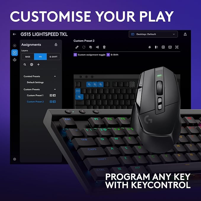 Logitech G502 X Lightspeed Wireless Gaming Mouse + G515 TKL Wireless Gaming Keyboard (Tactile) Bundle: Black - Image 4