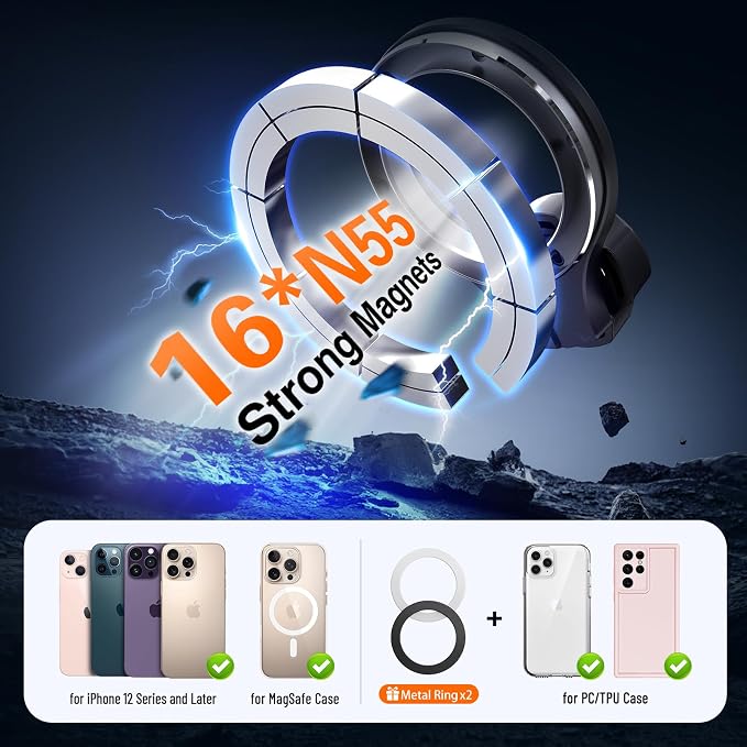 pop-tech Car Phone Holder for Honda CR-V HR-V 2023 2024 2025 2026: for MagSafe Magnetic Cell Phone Mount for HRV CRV Accessories 7/9 inch Screen - Touchscreen Cradles Strong Magnets for iPhone Samsung - Image 4