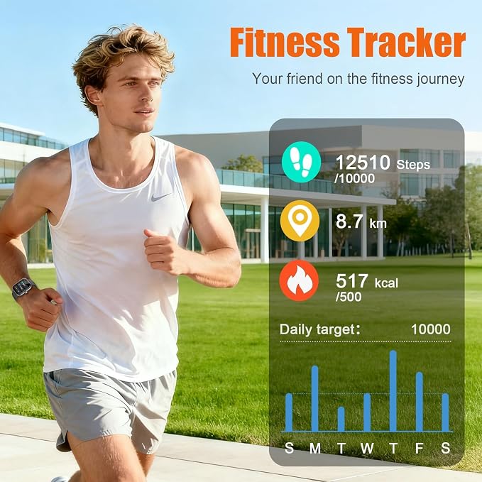 Smart Watch for Men Women (Answer/Make Call), 1.83" HD Touchscreen Fitness Tracker, 110+ Sport Modes, Fitness Watch with Heart Rate/Sleep Monitor/Step, IP68 Waterproof Smartwatch for Android,Purple - Image 7