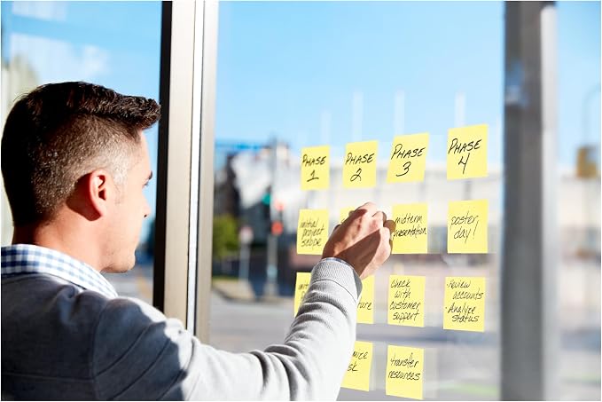 Post-it 100% Recycled Super Sticky Notes, 3 x 3 in, Canary Yellow, 5 Pads - Image 10
