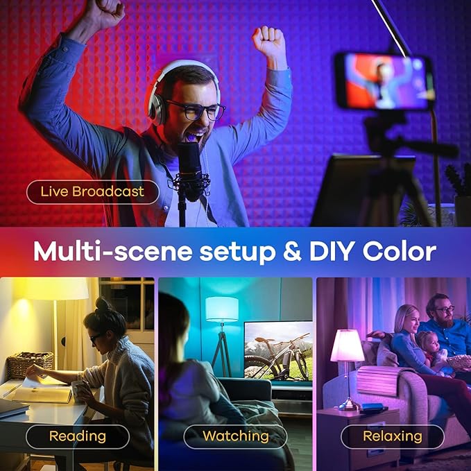 Linkind Matter Smart Light Bulb, Smart Bulbs Work with Apple Home, Siri, Alexa, Google, SmartThings, AiDot, LED RGBTW Color Changing Bulbs Music Sync, Dotis Ai, A19 E26 60W 800LM 2.4G WiFi, 4 Pack - Image 7