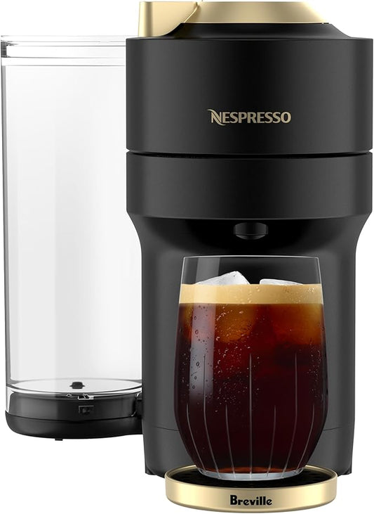 Nespresso Vertuo Pop+ Coffee and Espresso Maker by Breville, Matte Black Gold by Unknown