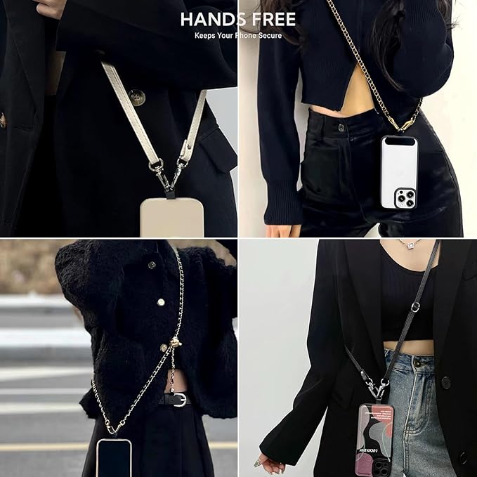 BFSD·DM Phone Crossbody Strap, Universal Crossbody Patch Phone Lanyards,Phone Lanyards for Around The Neck,Phone Strap,Compatible with Most Smartphones, (Pink) - Image 6