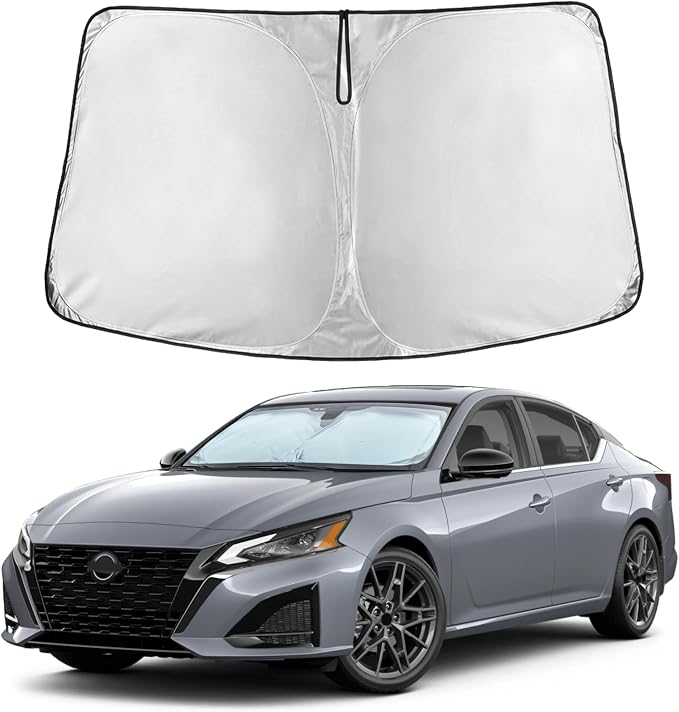 EcoNour Windshield Sunshade Compatible for Nissan Altima 2019-2024 2025 2026, Sun Visor for Front Windshield & Window Sun Shade Cover, UV Heat Blocker & Protector, Car Accessories by EcoNour