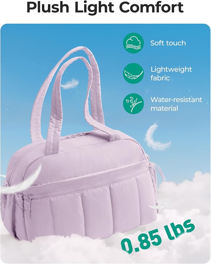 BAGSMART Duffle Bag for Travel, Gym Bag for Women, Weekender Carry on Bag | PVC Wet Pocket, Airline Approved Personal Carry-on Size, Fits Under-seat, One Bag for Gym, Travel, Hospital, Overnight - Image 4