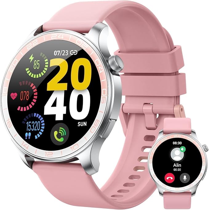 Soudorv Smart Watch (Answer/Make Call), 1.43" HD AMOLED Smartwatch for Men Women, Step Counter with Heart Rate/Sleep Monitor, 110+ Sports Mode,IP68 Waterproof Fitness Activity Tracker for Android iOS by Soudorv