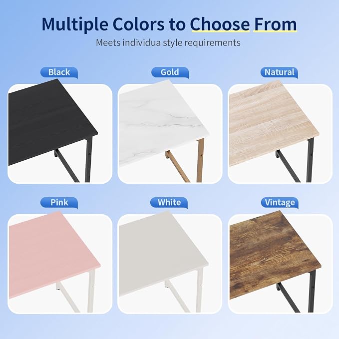 BestOffice Computer Desk,Home Office Desk, Modern Simple Style for Home Office Study Writing (Brown, 32 Inch) - Image 7