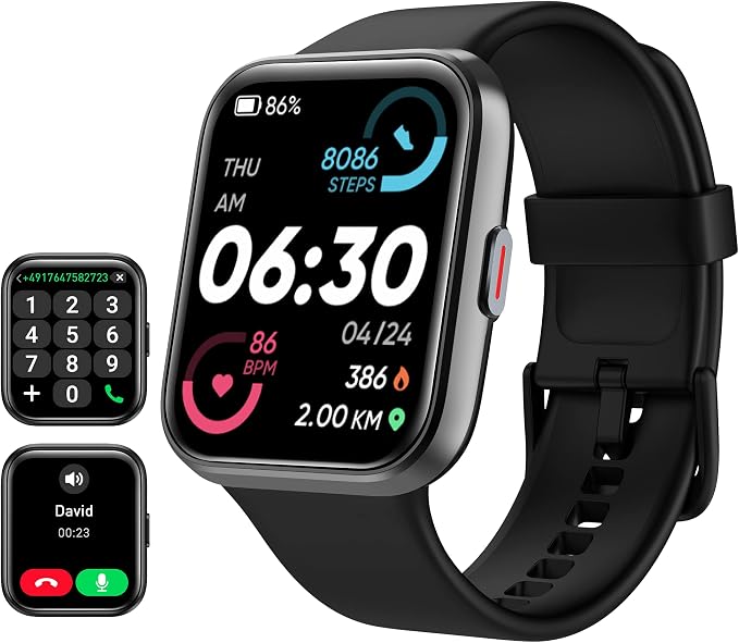Tensky Smart Watch for Men/Women Android/iPhone/Samsung, Alexa Built-in, 1.8" Touch Screen Fitness Tracker with Answer/Make Calls, 3ATM Waterproof Heart Rate/Sleep/SpO2 Monitor, 120+ Sport Modes by Tensky