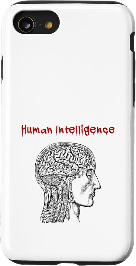 Human Intelligence (Anti Ai Statement & Head Graphic) Case for iPhone SE (2020) / 7/8 by Unknown