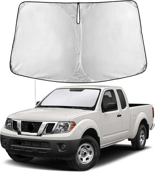 EcoNour Windshield Sunshade Compatible for Nissan Frontier 2006-2019 2020 2021, Sun Visor for Front Windshield & Window Sun Shade Cover, UV Heat Blocker & Protector, Car Accessories by EcoNour