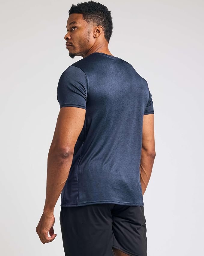 5 Pack Men's Dry Fit V Neck Gym Workout T Shirts Athletic Moisture Wicking | Cooling, Quick Dry, Breathable, Short Sleeve, Exercise, Cycling, Sports, Outdoor, Fitness, Golf, Crossfit, Hiking, Tennis - Image 3