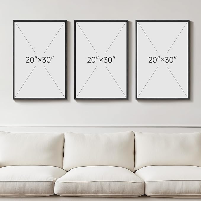 Large Framed Neutral Modern Abstract Wall Art, 3 Piece Black and Beige Canvas Prints Paintings Artwork for Walls, Minimalist Line Pictures for Living Room Hallway Office Wall Decor -Total 30x60 Inch - Image 4