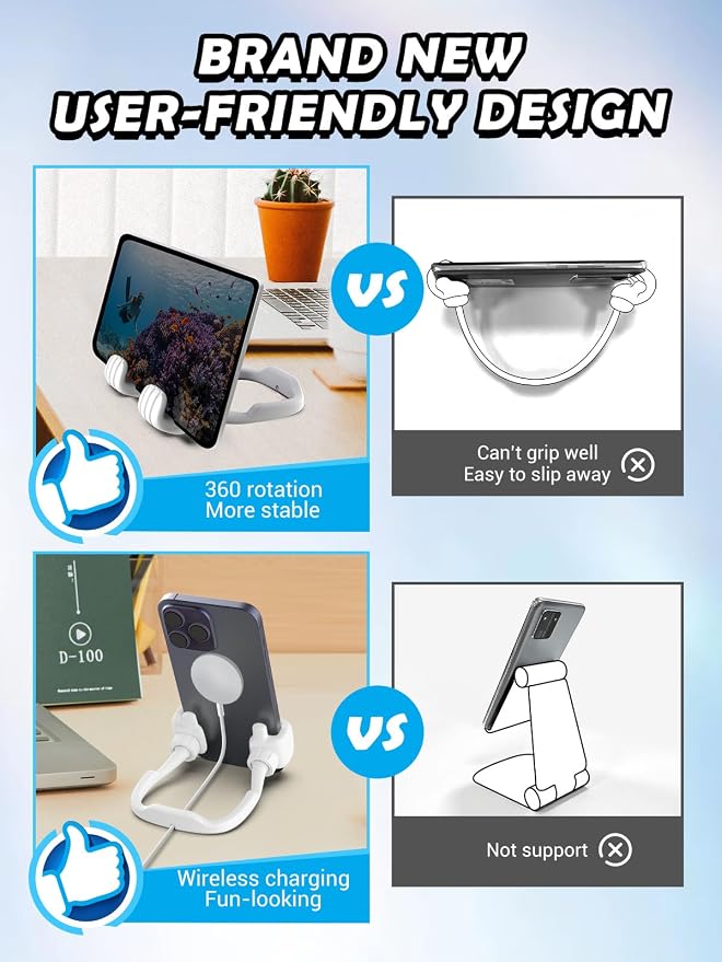 Graduation Gifts for Boys Girls Teens Kids: Thumbs Up Lazy Phone Stand Holder for Desk Funny Gadgets for Teenage Men Women Mom Wife Dad Father Son Daughter Adults Gift Stocking Stuffers Birthday Stuff - Image 5