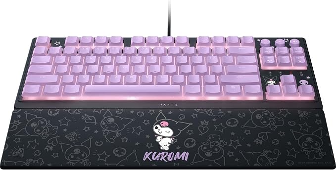 Razer Ornata V3 TKL Gaming Keyboard, Low-Profile Keys, Kuromi Edition | Mecha-Membrane Switches, UV-Coated Keycaps, Backlit Media Keys, 8-Zone RGB Lighting, Magnetic Wrist Wrest - Image 8