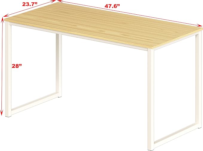 SHW Mission 48-Inch Home Office Computer Desk, Oak - Image 3