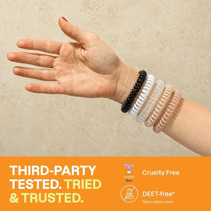 Cliganic 10 Pack Mosquito Repellent Bracelets for Adults & Kids (Neutral Colors) - Natural DEET-Free Bands, Individually Wrapped - Image 8