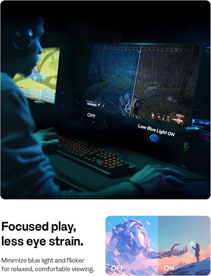 Pixio PX248 Wave Yellow 24 inch 200Hz Refresh Rate FHD 1080p Resolution Fast IPS Panel 1ms GTG Response Time Built-in Speakers Gaming Monitor with Adaptive Sync - Image 7