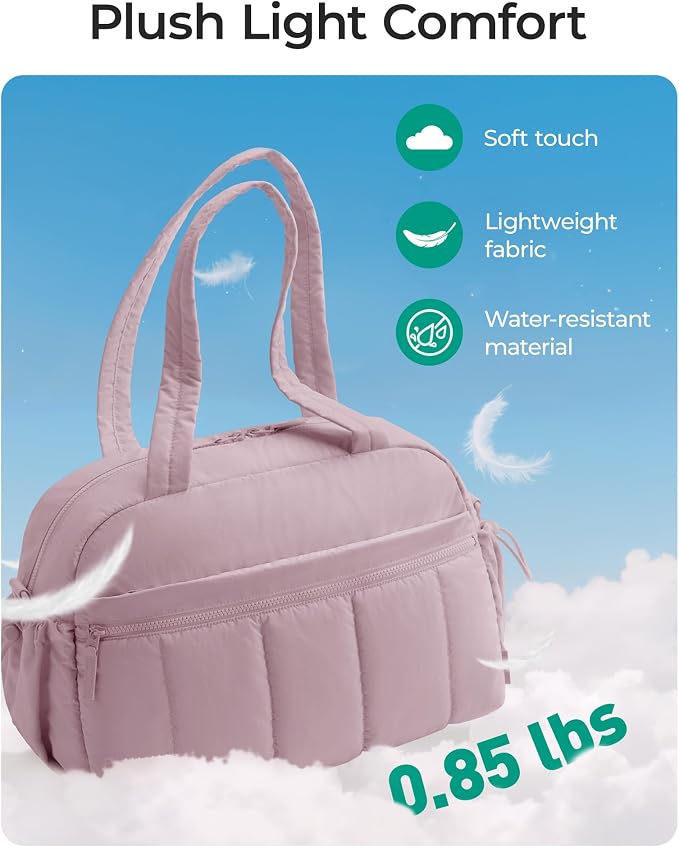 BAGSMART Duffle Bag for Travel, Gym Bag for Women, Weekender Carry on Bag | PVC Wet Pocket, Airline Approved Personal Carry-on Size, Fits Under-seat, One Bag for Gym, Travel, Hospital, Overnight - Image 4