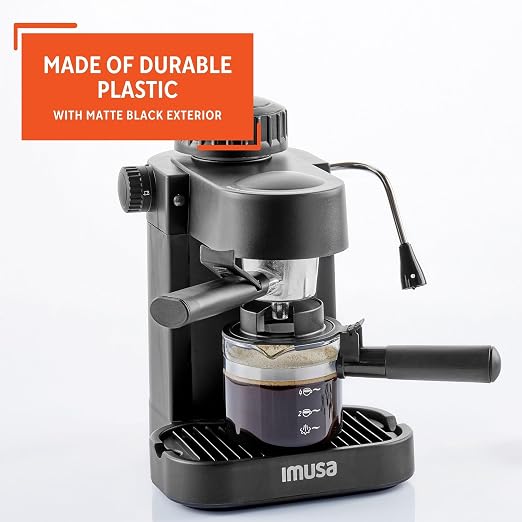 IMUSA USA GAU-18202 4 Cup Espresso/Cappuccino Maker,120 volts, Black - Image 4