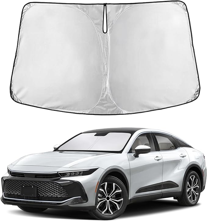 EcoNour Windshield Sunshade Compatible for Toyota Crown 2023-2024 2025 2026, Sun Visor for Front Windshield & Window Sun Shade Cover, UV Heat Blocker & Protector, Car Accessories by EcoNour