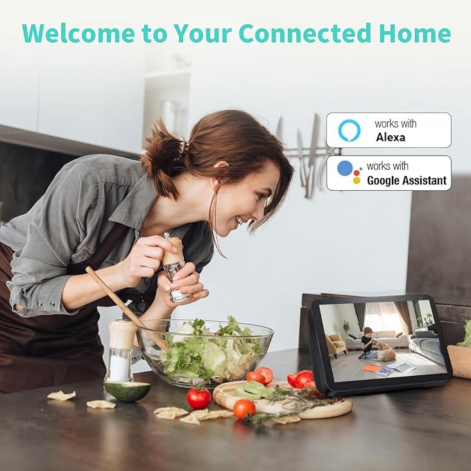 2K Indoor Security Camera, 360° Pan/Tilt AI Human Pet Motion Security Camera, 2.4/5 GHz Night Vision Camera, 2 Way Audio, Compatible with Alexa Google Assistant (3 Months of Cloud Storage) - Image 8