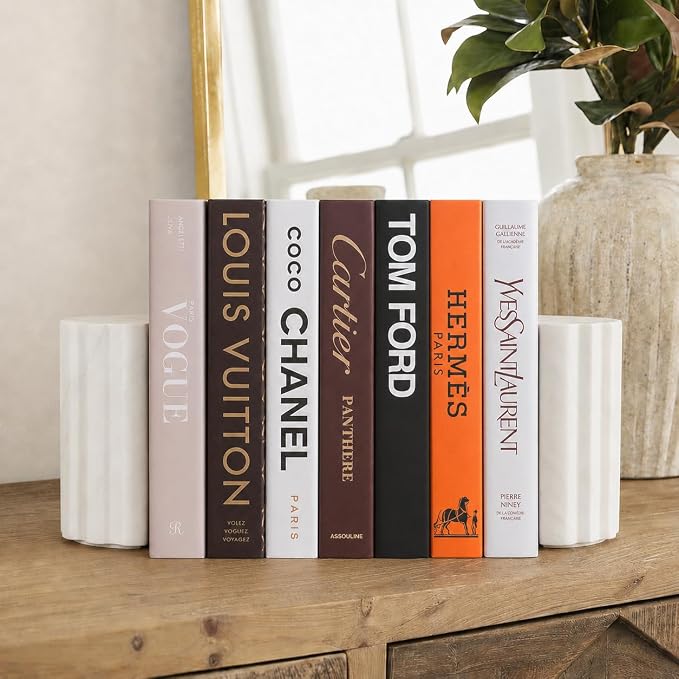 PROBENEX 7 Pcs Decorative Books | Faux Suite Coffee Table & Shelf Decor | Designer Fuller Set for Living Room, Office and Mantel - Not Real, Tool-Free 2-Min Setup - Image 8