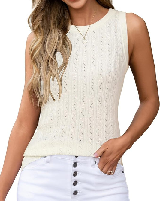 Arach&Cloz Women's Wool Blend Sweaters Non See Through Summer Business Casual Tank 2026 by ArachClozFocusonQuality