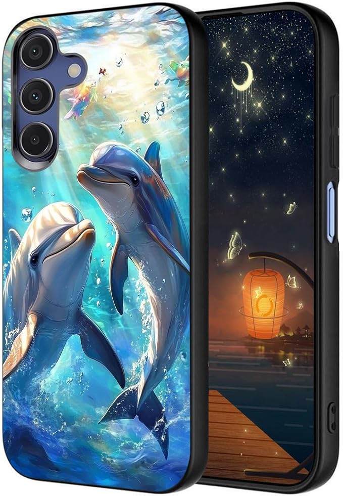 Designed for Galaxy A17 5G Phone Case,Slim Silicone Shockproof Protective Case for Galaxy A17 5G 6.7 inch,Dolphin by Unknown