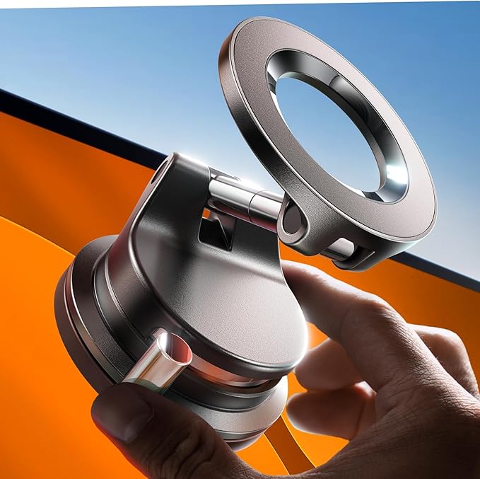 LISEN for Magsafe Car Mount, Magnetic Phone Holders for Your Car Vacuum, Phone Mount for Car Accessories for Women Men Jeep BMW, Suction Phone Holder Gifts Kits, for iPhone 17 Pro Max 16 15 14 13 12 by Lisen