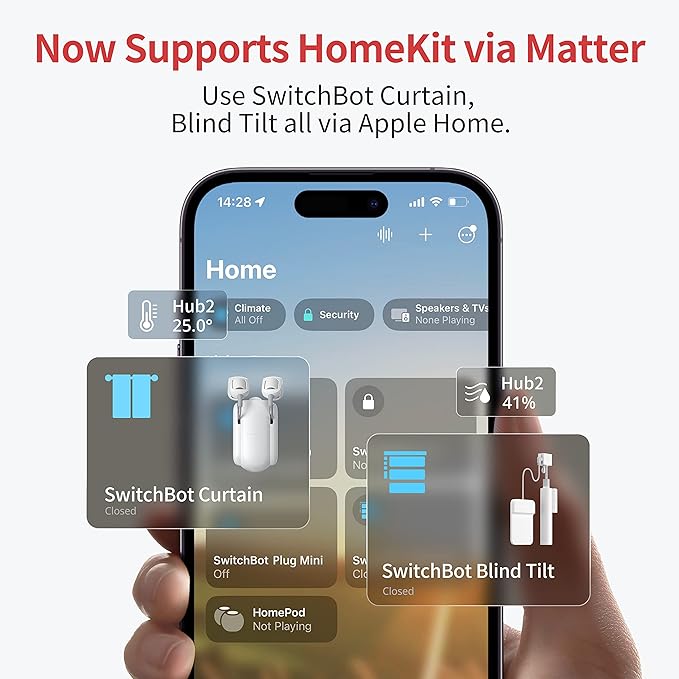 SwitchBot Hub 2 (2nd Gen), Work as a WiFi Thermometer Hygrometer, IR Remote Control, Smart Remote and Light Sensor, Link SwitchBot to Wi-Fi (Support 2.4GHz), Alexa, Google Home, Apple Home Compatible - Image 5